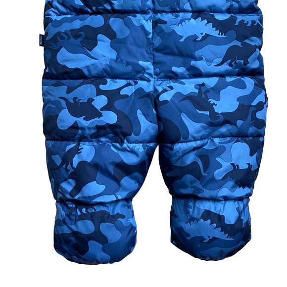 Baby Gap Dinosaur Print ColdControl Max One-Piece Quilted Snowsuit Blue 6-12 mos - Picture 13 of 16